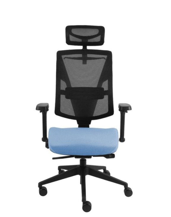Biuro kėdė Futura 4S Plus Black Bondai – šviesiai mėlyna (BN13)