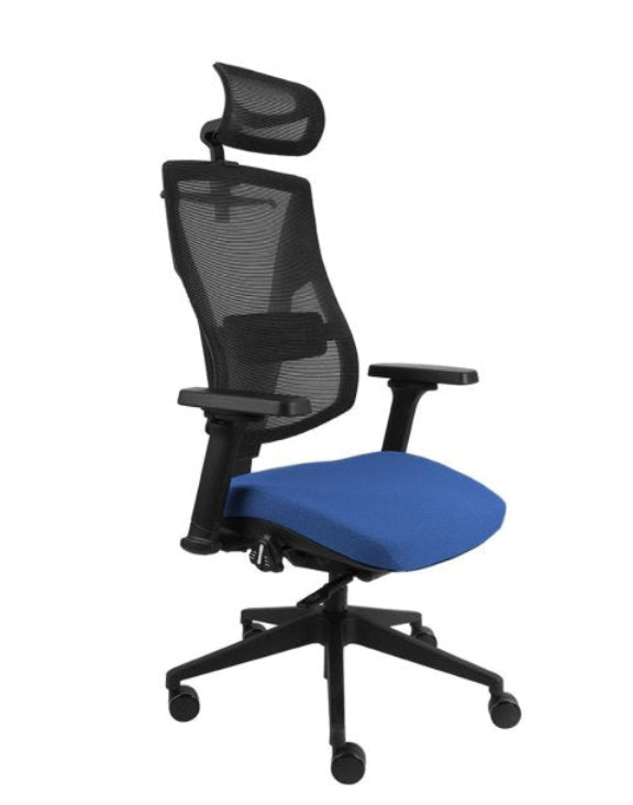 Biuro kėdė Futura 4S Plus Black Bondai – mėlyna (BN03)