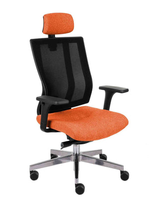 Biuro kėdė MaxPro BS HD Chrome Medley – oranžinė