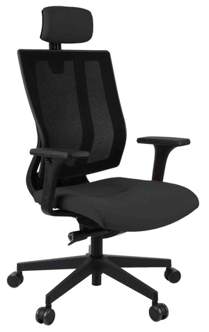 Biroja krēsls MaxPro BS HD Black | Chrome Note – Melna / Melna