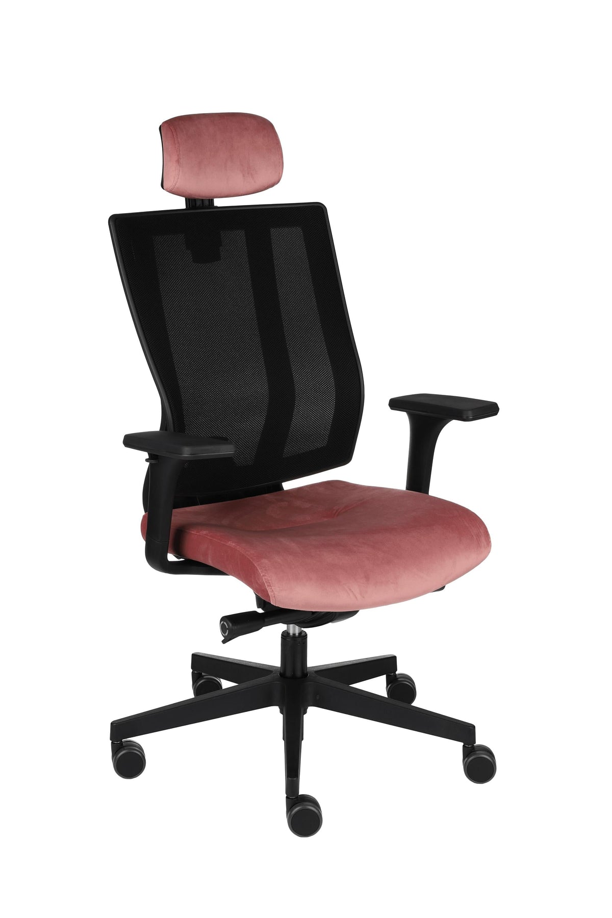 Biuro kėdė MaxPro BS HD Black Magic Velvet – rožinė mv12