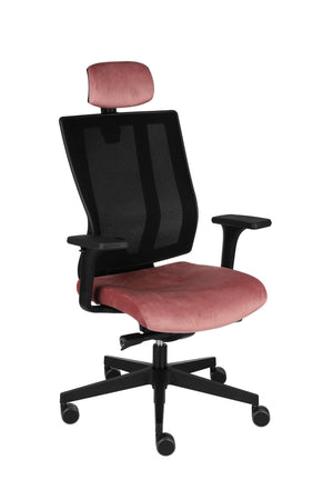 Biuro kėdė MaxPro BS HD Black Magic Velvet – rožinė mv12