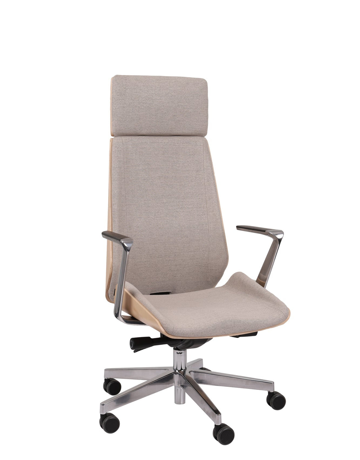 Biroja krēsls MoonWood HD Beech Wood All Chrome Seattle