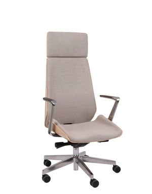 Biroja krēsls MoonWood HD Beech Wood All Chrome Seattle