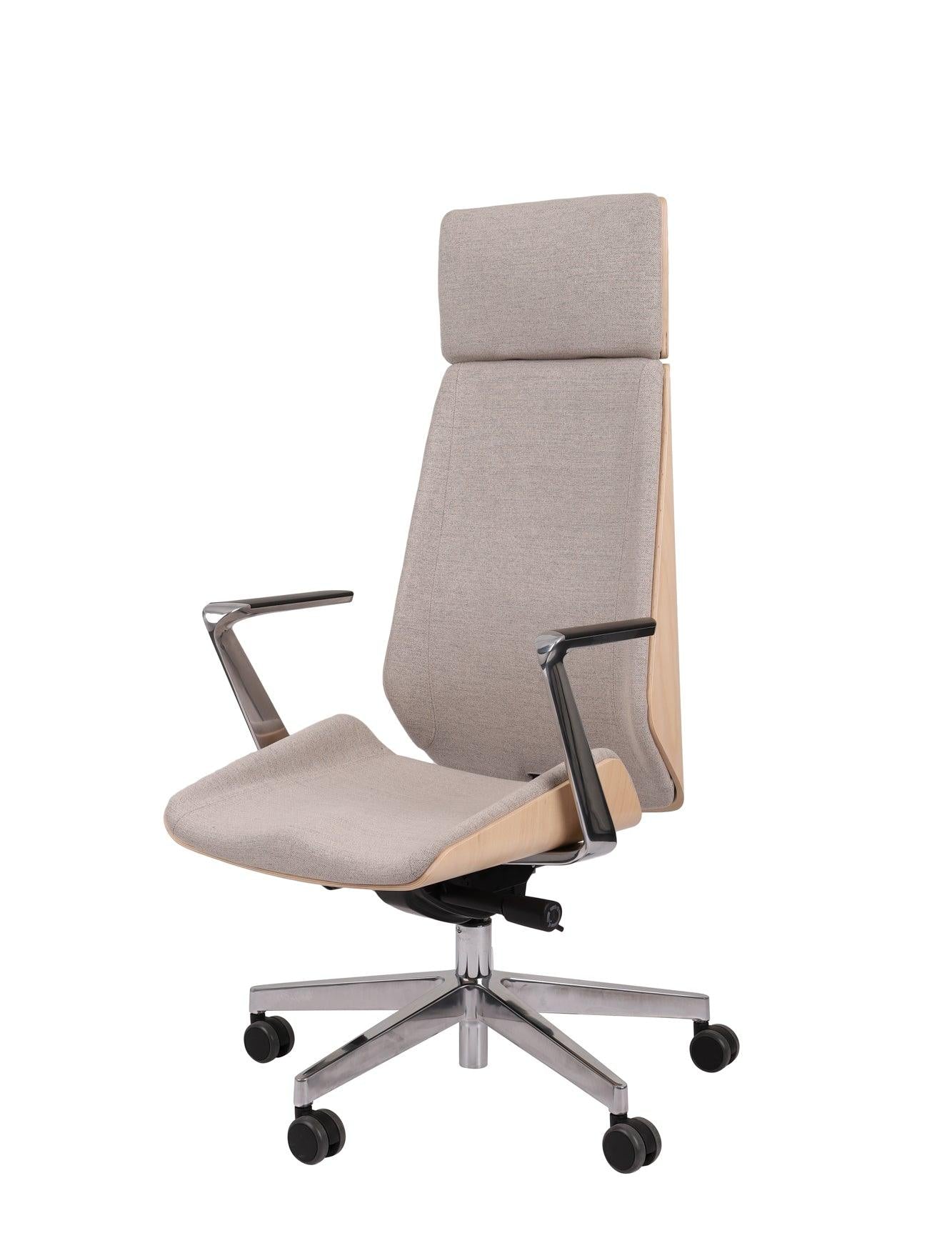 Biroja krēsls MoonWood HD Beech Wood All Chrome Seattle