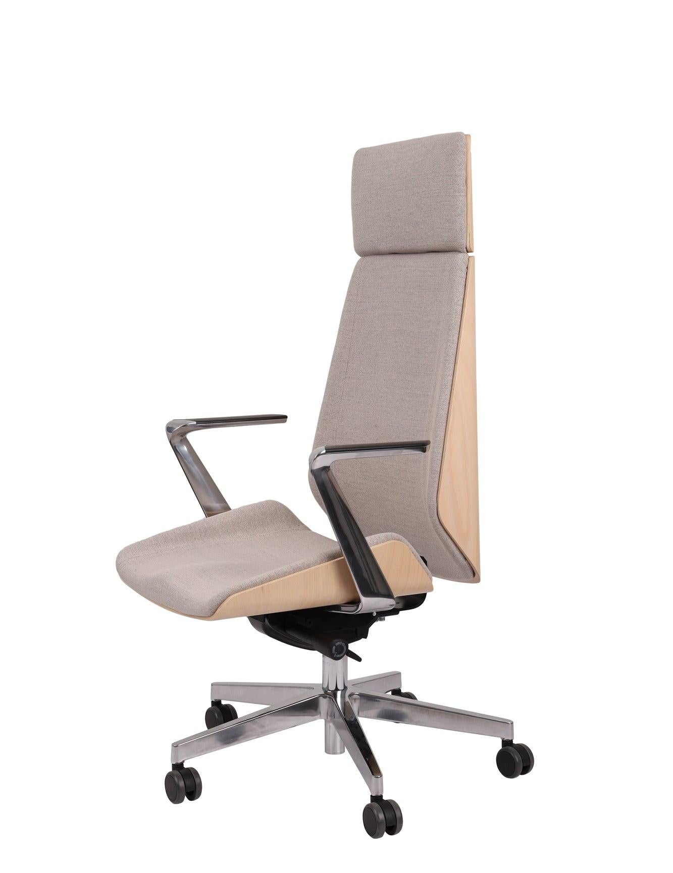 Biroja krēsls MoonWood HD Beech Wood All Chrome Seattle