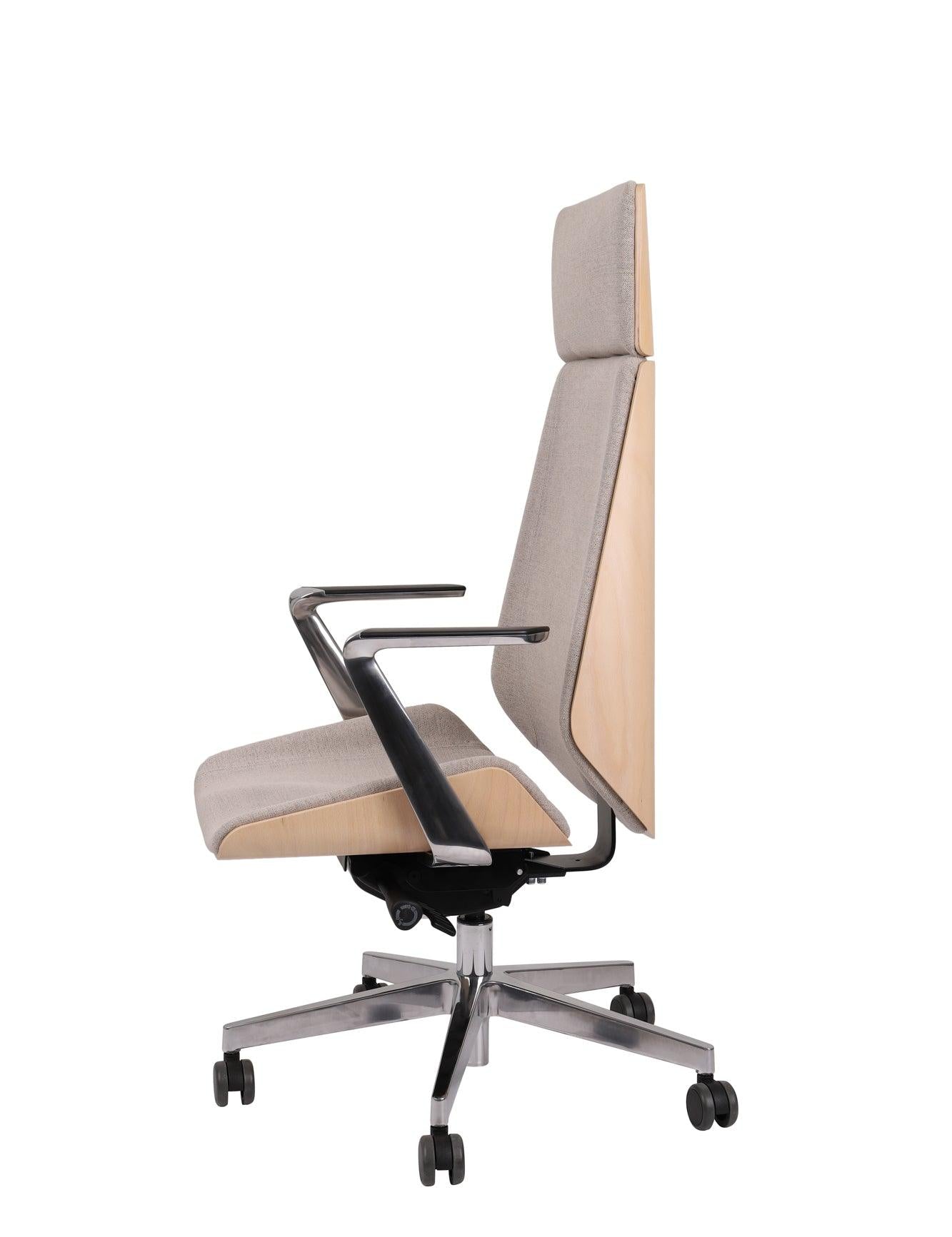 Biroja krēsls MoonWood HD Beech Wood All Chrome Seattle
