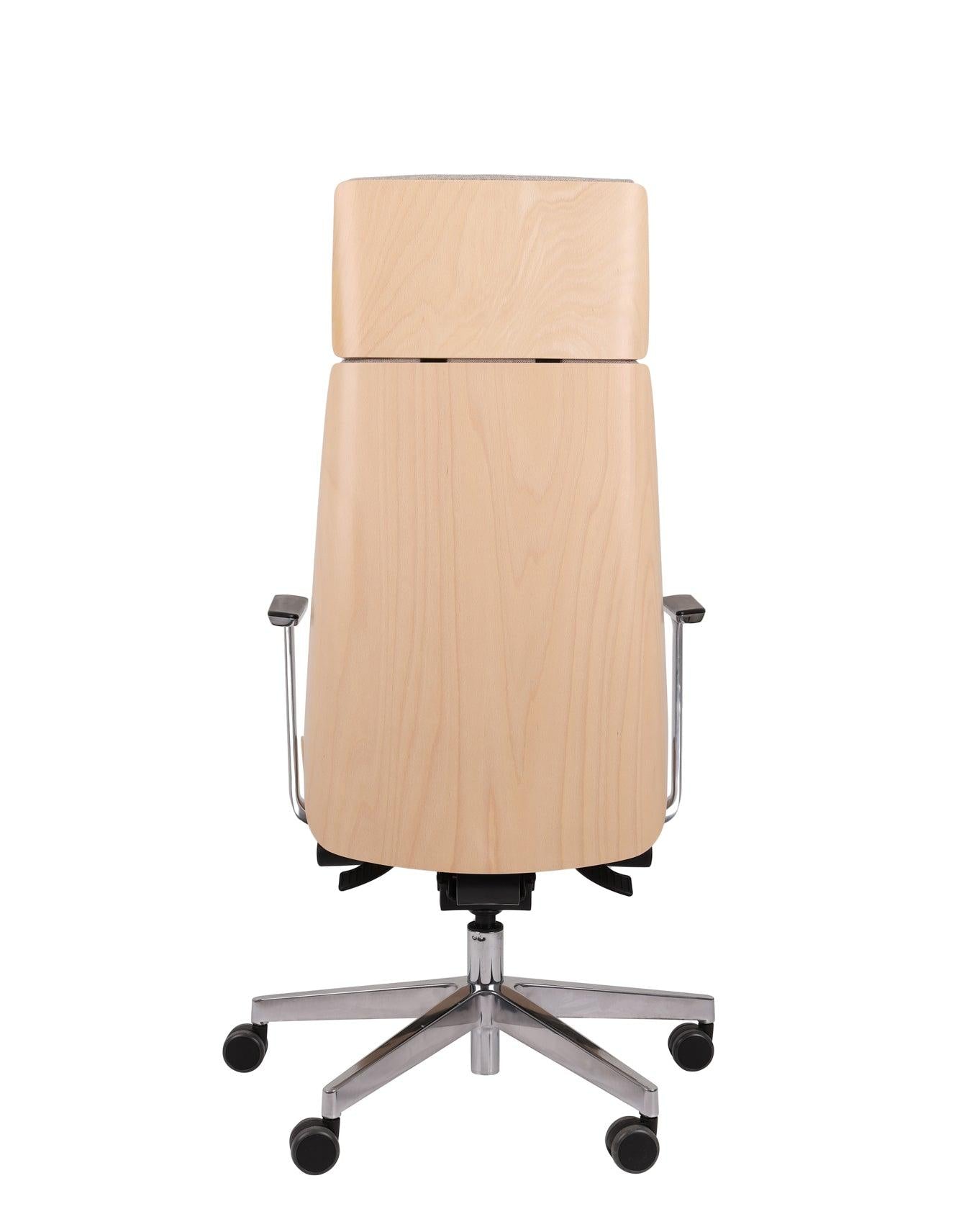 Biroja krēsls MoonWood HD Beech Wood All Chrome Seattle