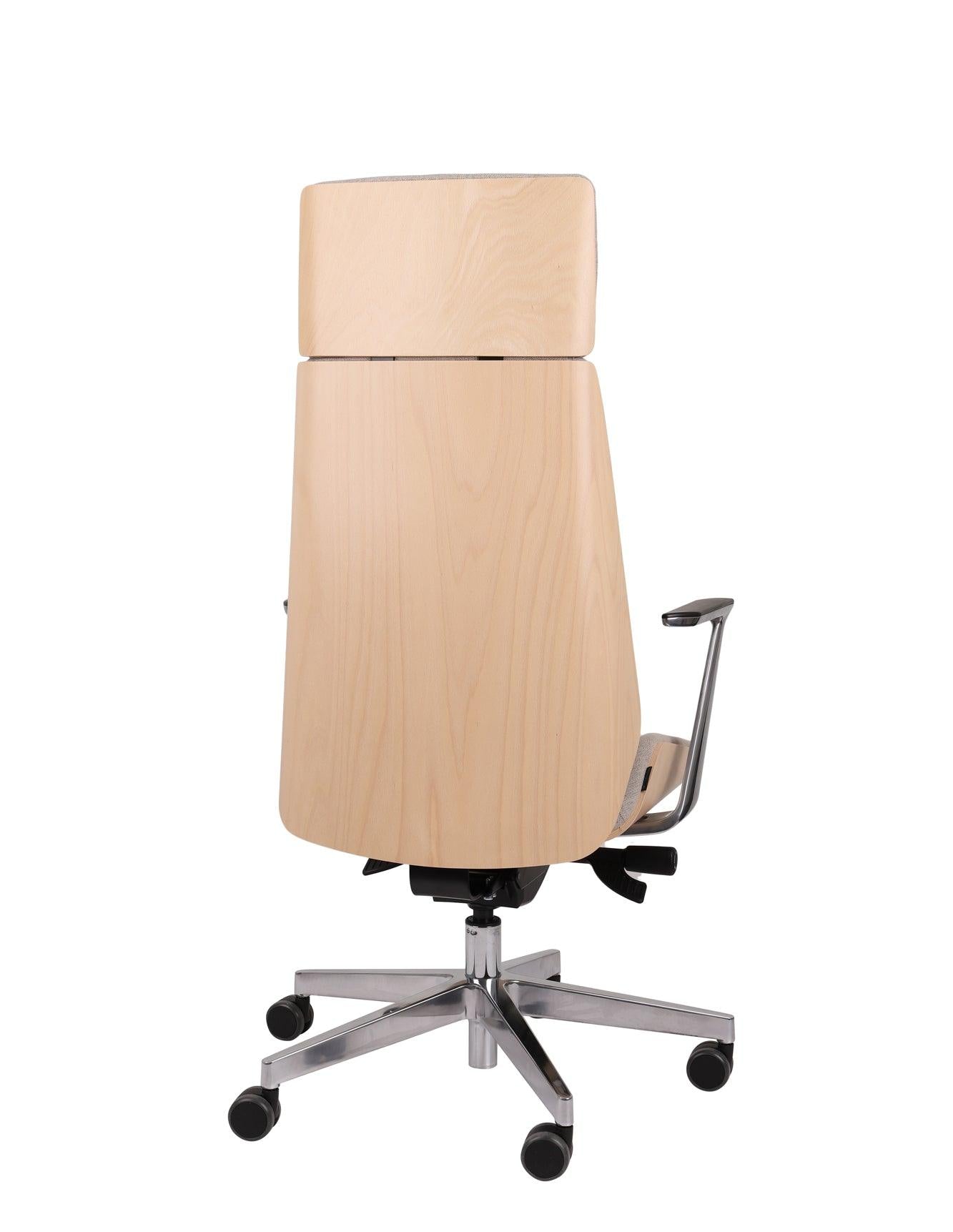 Biroja krēsls MoonWood HD Beech Wood All Chrome Seattle