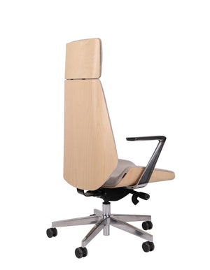 Biroja krēsls MoonWood HD Beech Wood All Chrome Seattle