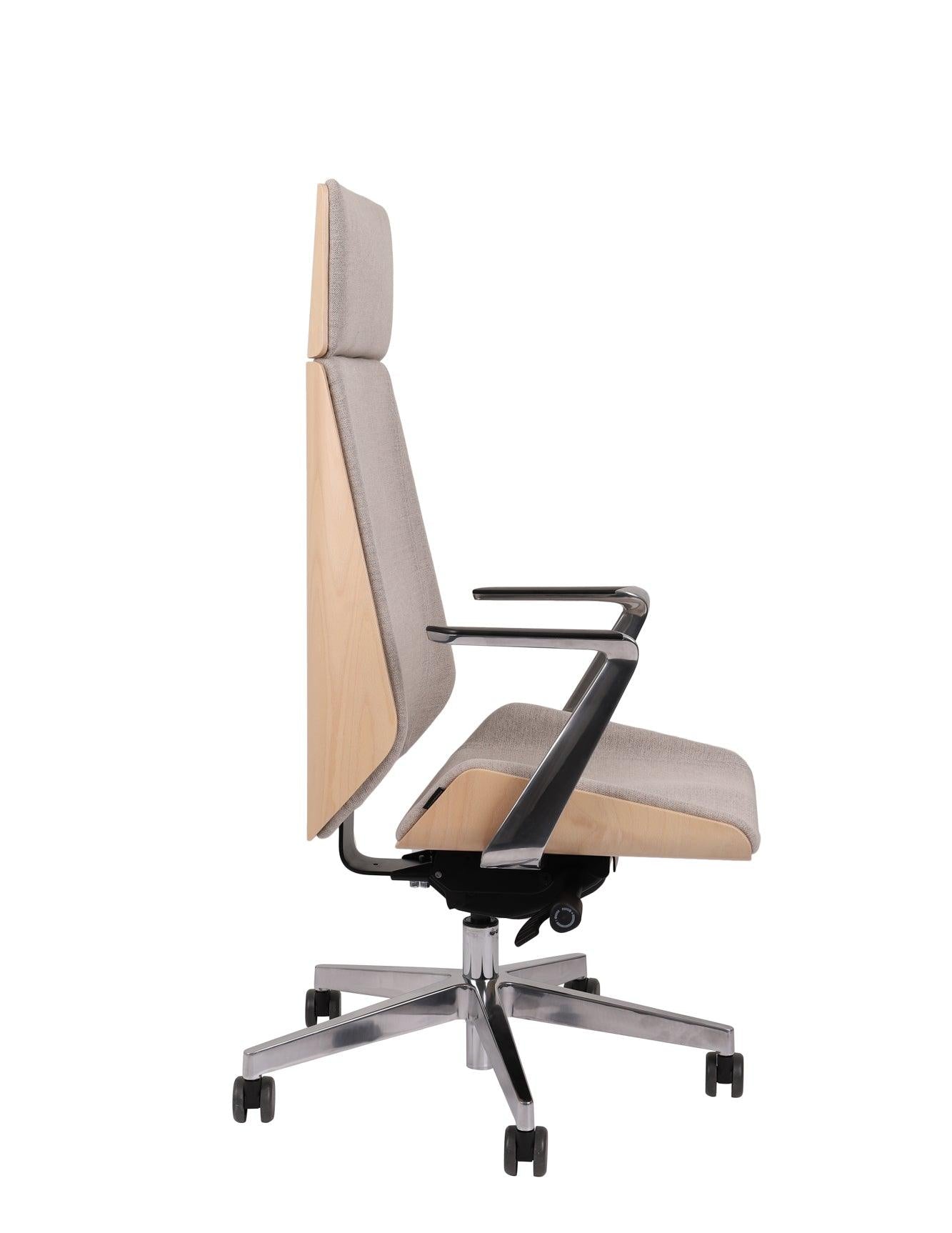 Biroja krēsls MoonWood HD Beech Wood All Chrome Seattle