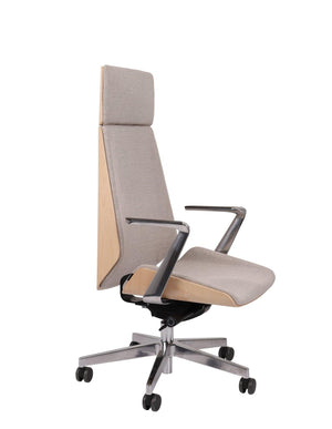 Biroja krēsls MoonWood HD Beech Wood All Chrome Seattle