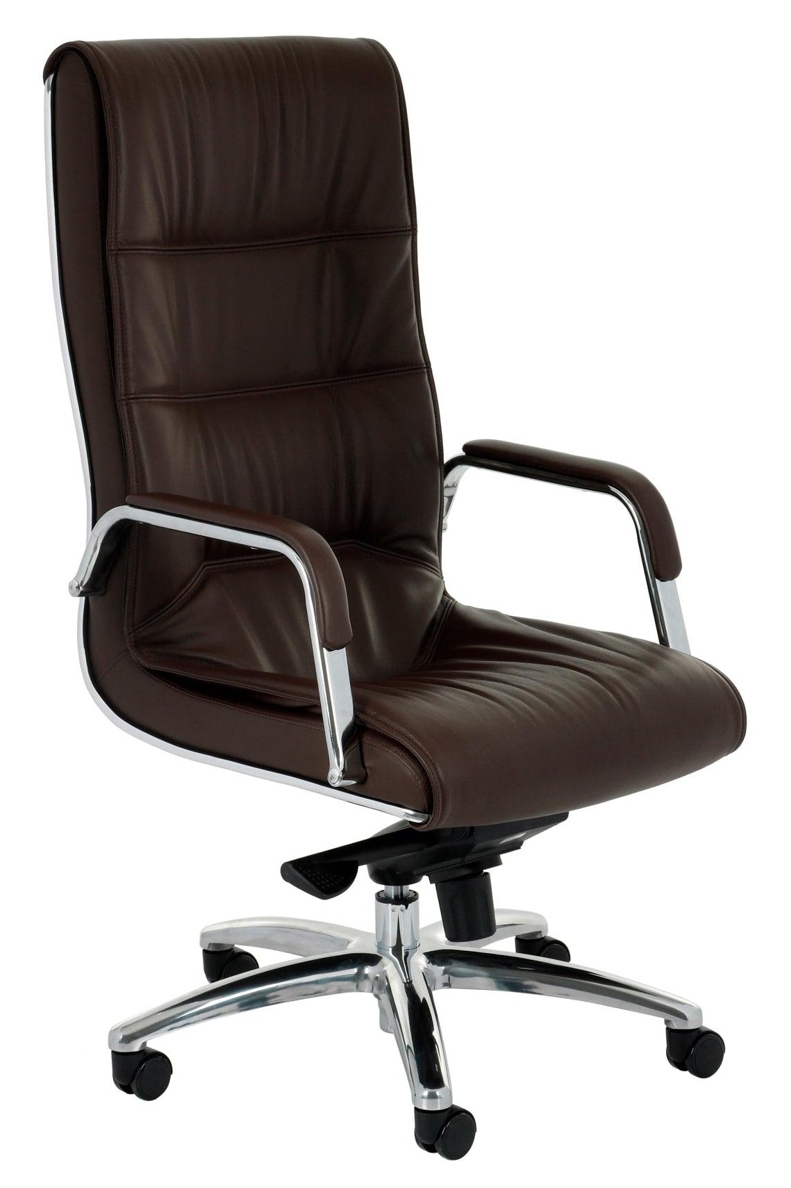 Biuro kėdė Nexus Chrome Leather – ruda