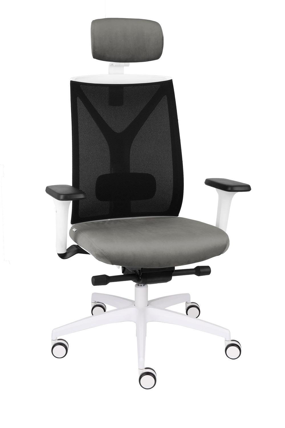 Biuro kėdė Valio WS HD White Magic Velvet – pilka mv05