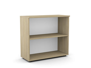 Biuro lentyna Flexx, 2 lentynos, 740 x 800 x 355 mm – Gintarinis ąžuolas / Plastikinės kojelės
