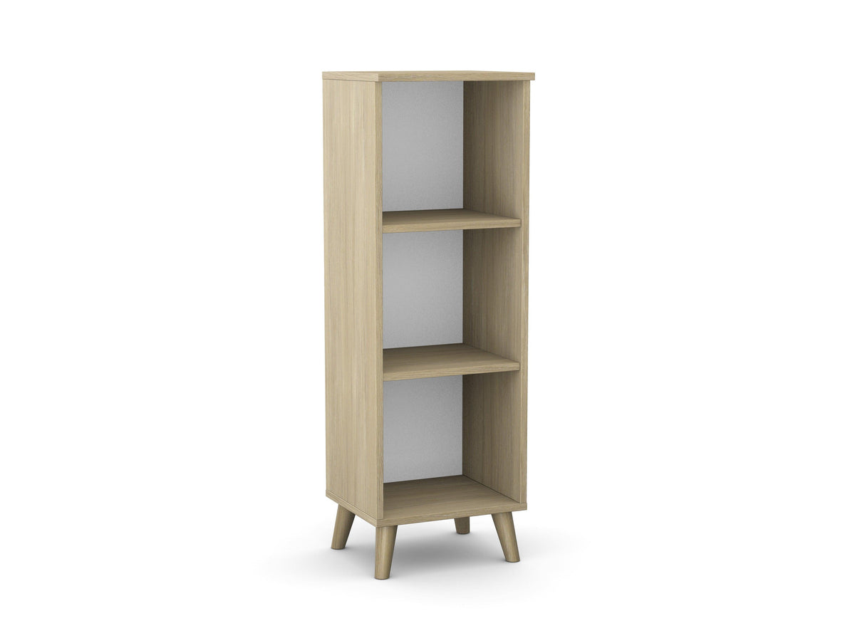 Biuro lentyna Flexx, 3 lentynos, 1090 x 400 x 355 mm – gintarinio ąžuolo / medinės kojelės