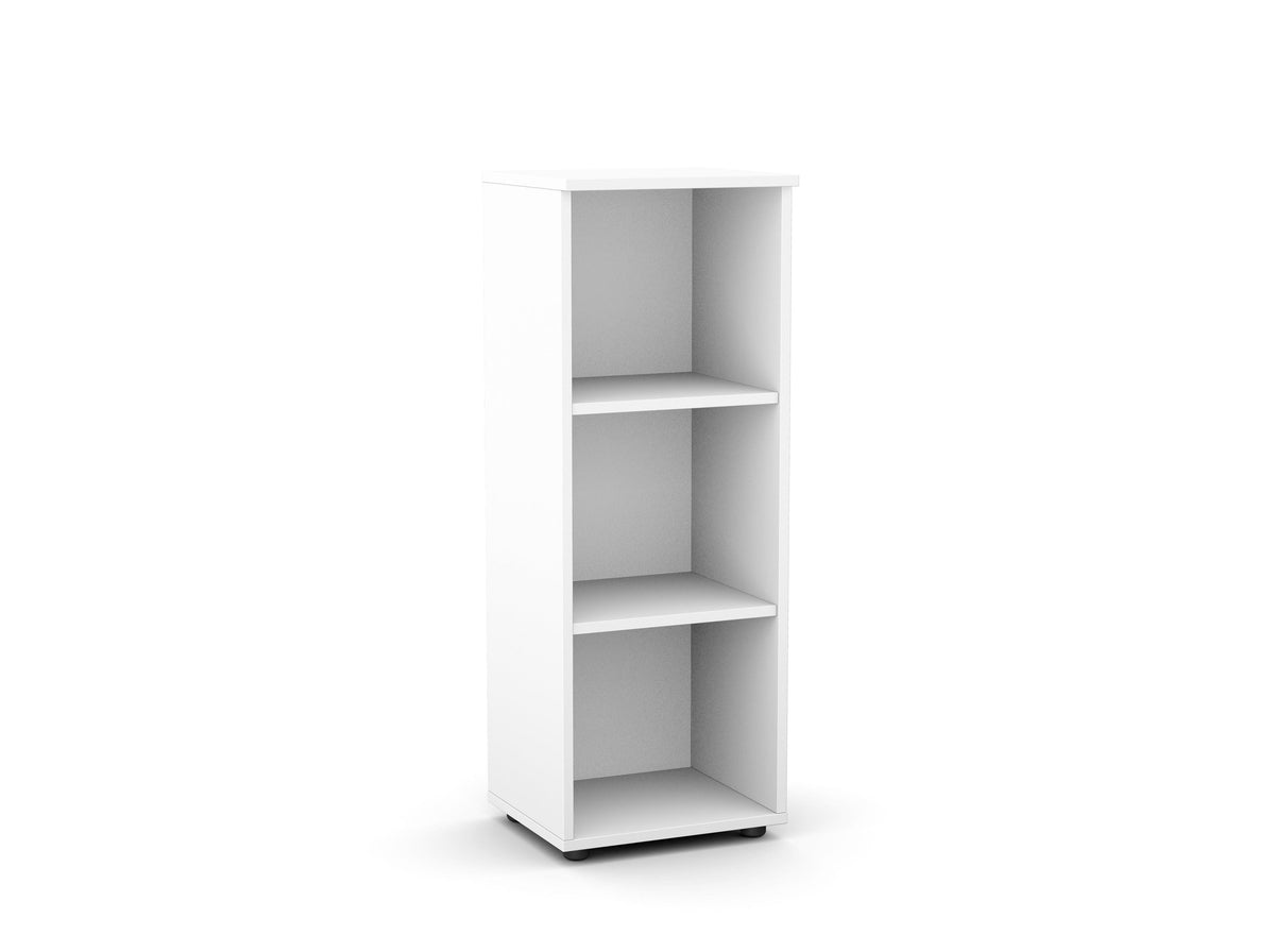 Biuro lentyna Flexx, 3 lentynos, 1090 x 400 x 355 mm – balta / plastikinės kojelės