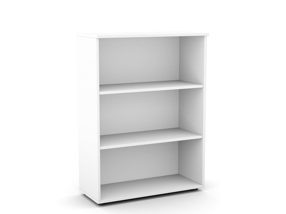 Biuro lentyna Flexx, 3 lentynos, 1090 x 800 x 355 mm – balta / plastikinės kojelės