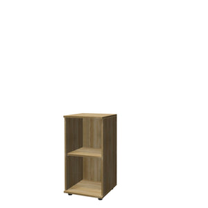 Biuro lentyna THEO, su 2 atviromis lentynomis, 745 x 400 x 375 mm – amerikietiškas ąžuolas