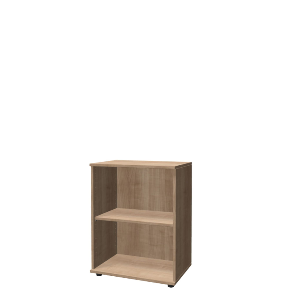 Biuro lentyna THEO, su 2 atviromis lentynomis, 745 x 600 x 375 mm – amerikinio ąžuolo spalvos