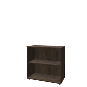 Biuro lentyna THEO, su 2 atviromis lentynomis, 745 x 800 x 375 mm – riešutmedžio