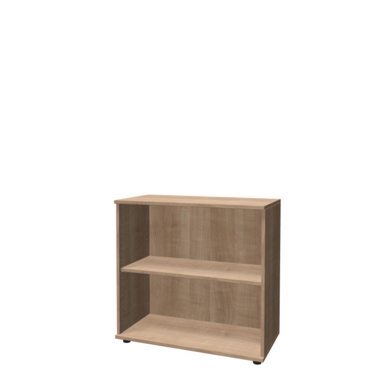Biuro lentyna THEO, su 2 atviromis lentynomis, 745 x 800 x 375 mm – amerikietiško ąžuolo