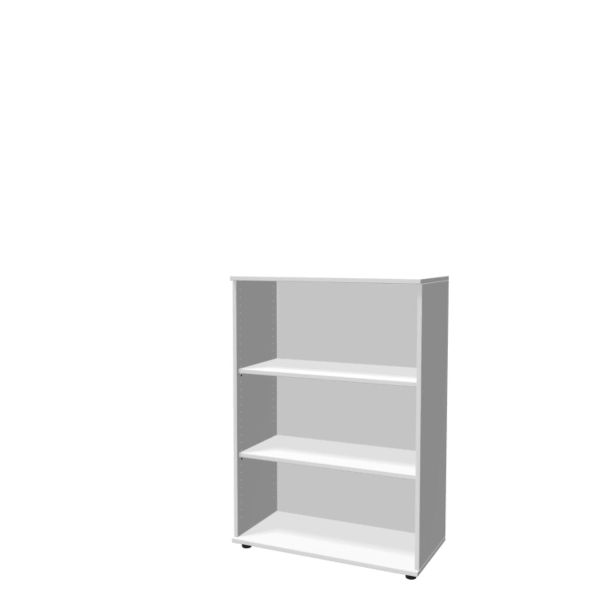 Biuro lentyna THEO su 3 atviromis lentynomis, 1100 x 800 x 375 mm – balta