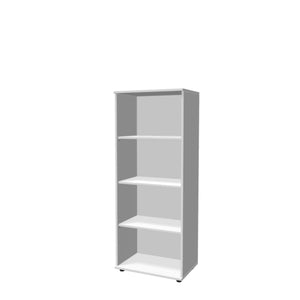 Biuro lentyna THEO, su 4 atviromis lentynomis, 1450 x 600 x 375 mm – balta