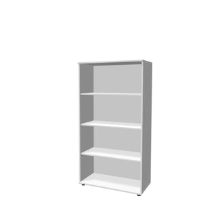 Biuro lentyna THEO, su 4 atviromis lentynomis, 1450 x 800 x 375 mm – balta