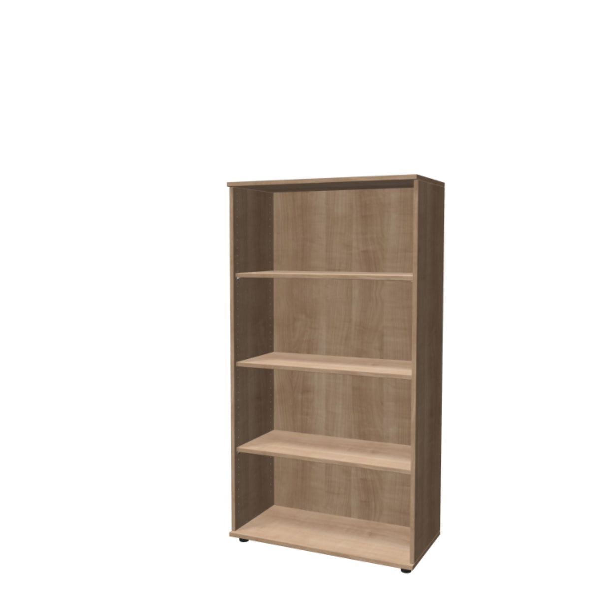 Biuro lentyna THEO, su 4 atviromis lentynomis, 1450 x 800 x 375 mm – amerikietiško ąžuolo