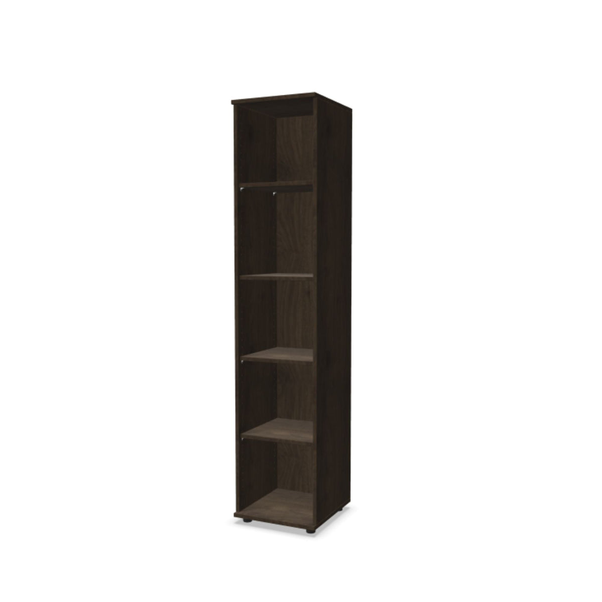 Biuro lentyna THEO, su 5 atviromis lentynomis, 1800 x 400 x 375 mm – riešutmedžio