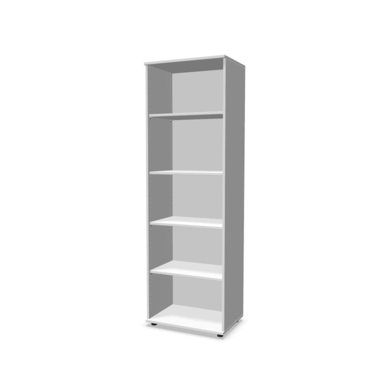 Biuro lentyna THEO su 5 atviromis lentynomis, 1800 x 600 x 375 mm – balta