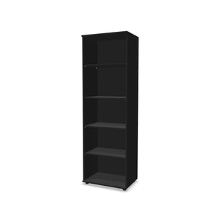Biuro lentyna THEO su 5 atviromis lentynomis, 1800 x 600 x 375 mm – juoda