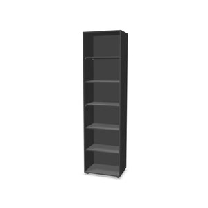 Biuro lentyna THEO su 6 atviromis lentynomis, 2150 x 600 x 375 mm – antracito