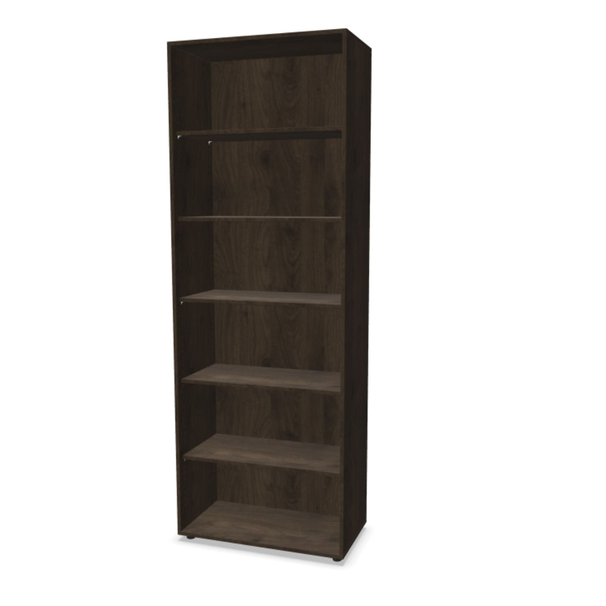 Biuro lentyna THEO su 6 atviromis lentynomis, 2150 x 800 x 375 mm – riešutmedžio