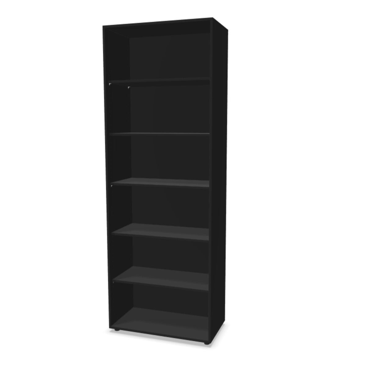 Biuro lentyna THEO su 6 atviromis lentynomis, 2150 x 800 x 375 mm – juoda