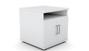 Biuro spausdintuvo lentyna THEO, 600 x 600 x 600 mm – šviesiai pilka