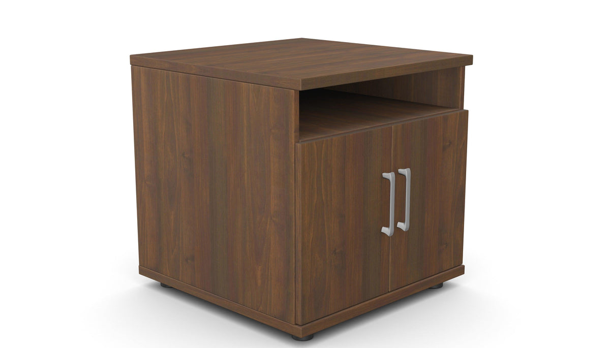 Biuro spausdintuvo lentyna THEO, 600 x 600 x 600 mm – Riešutmedžio