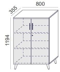 Biuro spinta Flexx, 1190 x 800 x 355 mm