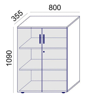 Biuro spinta Flexx, 1190 x 800 x 355 mm