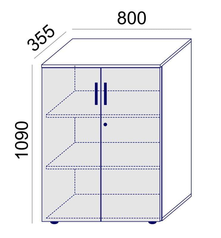Biuro spinta Flexx, 1190 x 800 x 355 mm