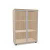 Biroja skapis NUWO GLASS, 3 plaukti, 1140x800x420 mm, konfigurējams - Ergostock.lv