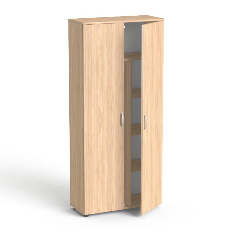 Biuro spintų komplektas Flexx Amber Oak, trys spintos, bendras plotis 200 cm, Amber Oak