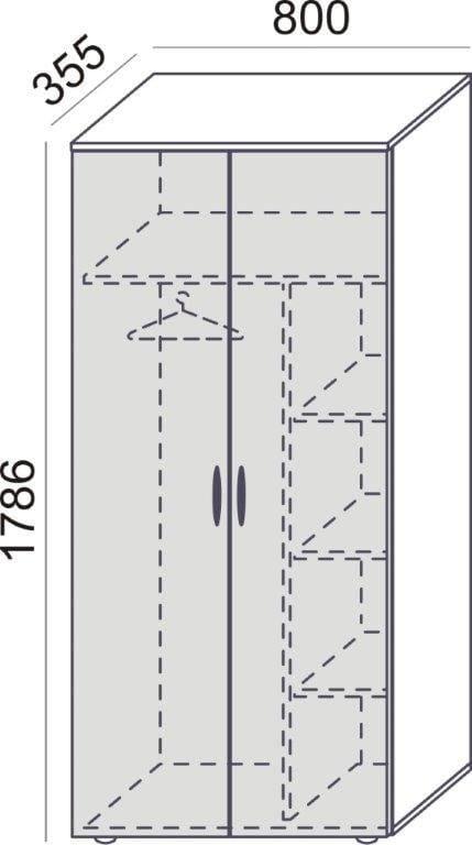 Biuro spintų komplektas Flexx White, trys spintos, bendras plotis 200 cm, baltas