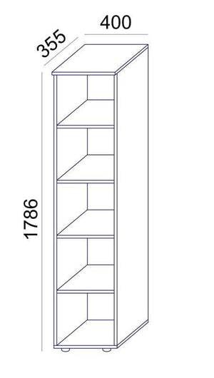 Biuro spintų komplektas Flexx White, trys spintos, bendras plotis 200 cm, baltas