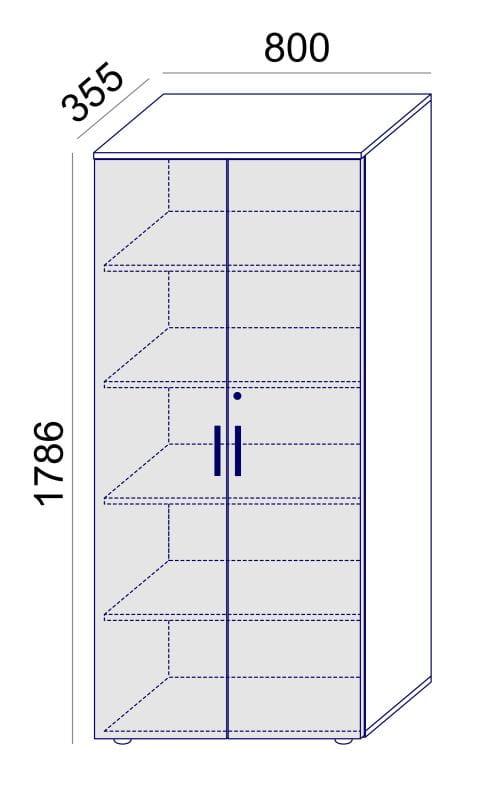 Biuro spintų komplektas Flexx White, trys spintos, bendras plotis 200 cm, baltas