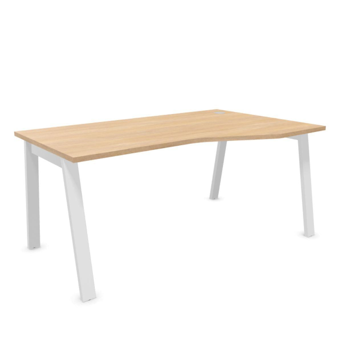 Kampinis biuro stalas MODERN A, 160 x 80/100 cm, konfigūruojamas