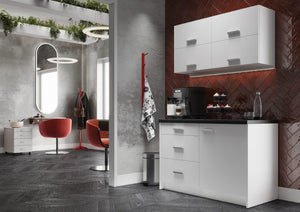 Biuro virtuvėlė Ergostock White Mini Kitchenette