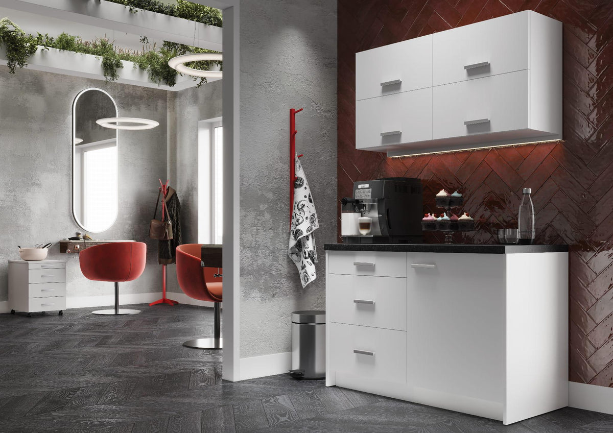Biuro virtuvėlė Ergostock White Mini Kitchenette