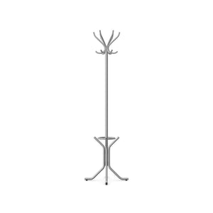 Drabužių kabykla WS-3, su skėčių laikikliu, aukštis 187 cm – sidabro spalvos
